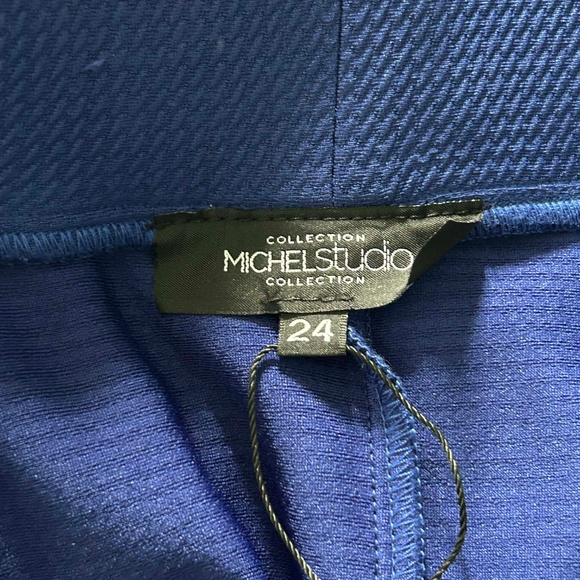 MIDI SKIRT, COBALT BLUE, SIZE 24, MADE IN CANADA!, PULL ON, MICHEL STUDIO for - Picture 10 of 10